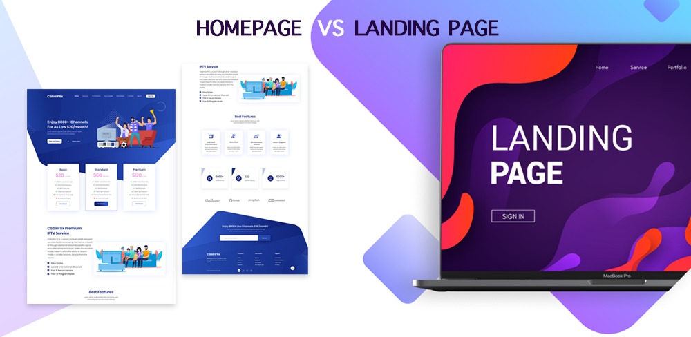 landing page